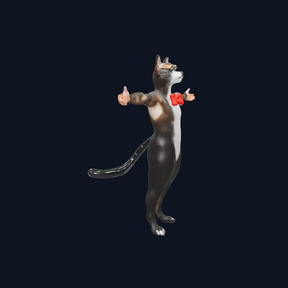 Elegant Cat Character model pack